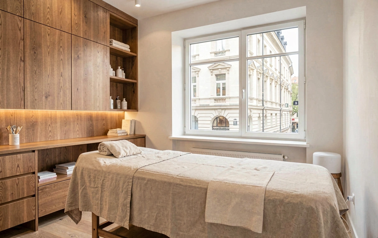 Arcmasszázs Tanácsadó stúdió belső tere